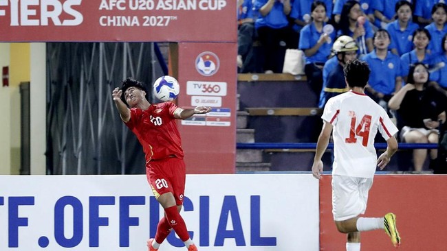 Vietnam U-20 kalah 1-2 dari Palestina dalam pertandingan kedua Grup C Kualifikasi Piala Asia U-20 2027.