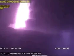 Gunung Anak Krakatau Erupsi, Keluarkan Lava-Gemuruh Terdengar