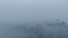 Kabut Asap Dampak Karhutla di Palembang