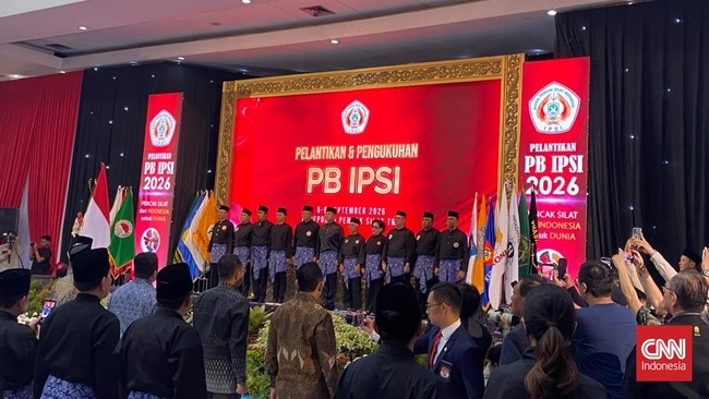 Pengurus Besar Ikatan Pencak Silat Silat Indonesia (PB IPSI) periode 2026-2030 resmi dilantik dan dikukuhkan di Padepokan Silat Taman Mini Indonesia Indah, Jakarta, Sabtu (5/9).