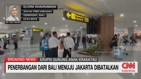 erupsi Anak Krakatau, Bandara Ngurah Rai, penerbangan Bali Jakarta, penerbangan dibatalkan, Bandara Soekarno-Hatta, Gunung Anak Krakatau,