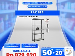 Buruan ke Transmart Full Day Sale, Beli Rak Besi Dapat Diskon Jumbo