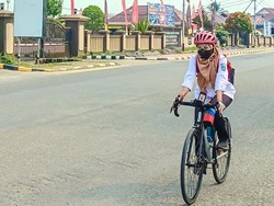 Curhat ASN Pesepeda Harian di Kaltara Hadapi Udara Sangat Tidak Sehat