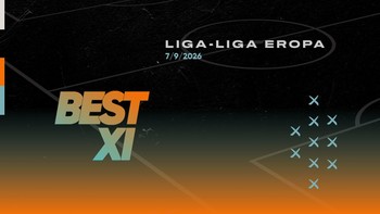 Infografis Best 11 Liga Eropa 7/9/2026