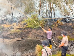 Polda Sumsel Intensifkan Penanganan Karhutla di Teluk Limau
