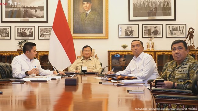 Presiden Prabowo Pimpin Ratas Perkembangan Penanganan Bencana Alam, 7 September 2026