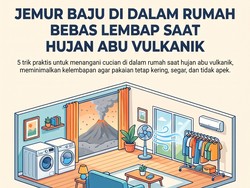 Jemur Baju di Dalam Rumah Saat Hujan Abu Vulkanik, Ini Trik Biar Cepat Kering