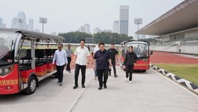 Ketua Umum PSSI Erick Thohir meninjau kesiapan stadion menjelang gelaran FIFA ASEAN Cup 2026. Stadion yang ditinjau yakni stadion Utama Gelora Bung Karno (GBK), Stadion Madya, dan Lapangan ABC Senayan, dan Stadion PTIK Jakarta, Selasa (8/9).