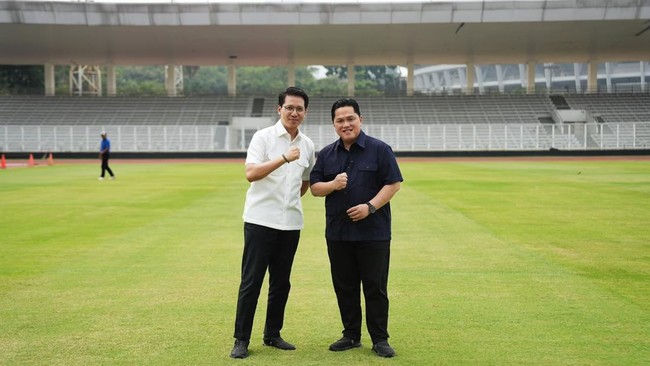 Erick Thohir meminta suporter Indonesia sambut baik fans tim tamu FIFA ASEAN Cup 2026.