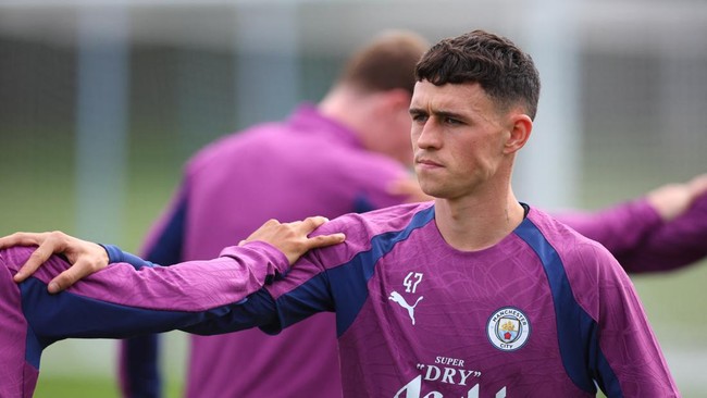Soccer Football - UEFA Champions League - Manchester City Training - Etihad Campus, Manchester, Britain - September 7, 2026 Manchester City's Phil Foden during training Action Images via Reuters/Ed Sykes