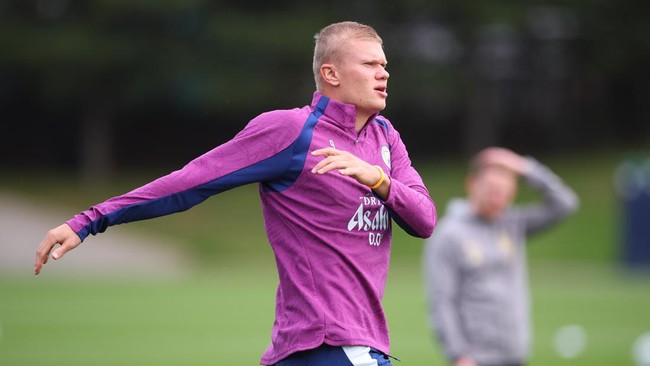 Soccer Football - UEFA Champions League - Manchester City Training - Etihad Campus, Manchester, Britain - September 7, 2026 Manchester City's Erling Haaland during training Action Images via Reuters/Ed Sykes