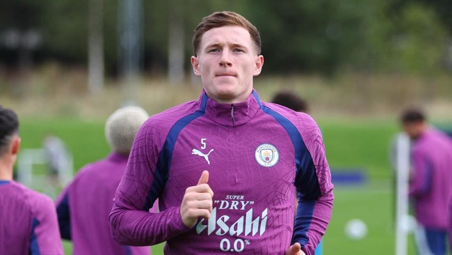 Soccer Football - UEFA Champions League - Manchester City Training - Etihad Campus, Manchester, Britain - September 7, 2026 Manchester City's Elliot Anderson during training Action Images via Reuters/Ed Sykes