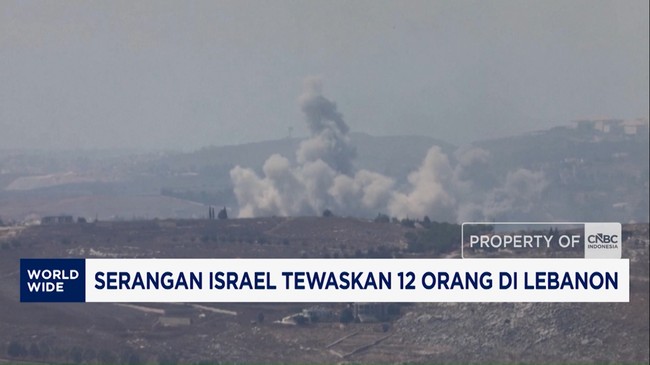 VIdeo: Serangan Israel Tewaskan 12 Orang di Lebanon