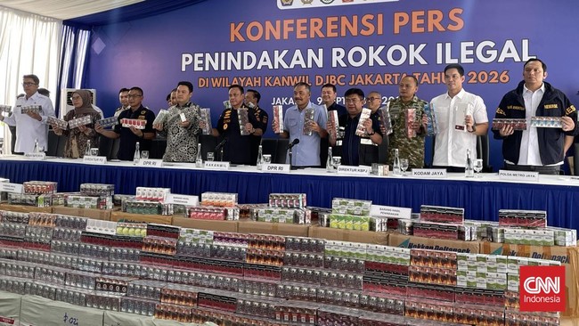 Kantor Wilayah Direktorat Jenderal Bea dan Cukai (DJBC) Jakarta menyita total sebanyak 10,78 juta batang rokok ilegal dengan potensi kerugian negara mencapai Rp8 miliar.Kepala Kantor Wilayah DJBC Jakarta Hendri Darnadi mengungkapkan bahwa penyitaan r