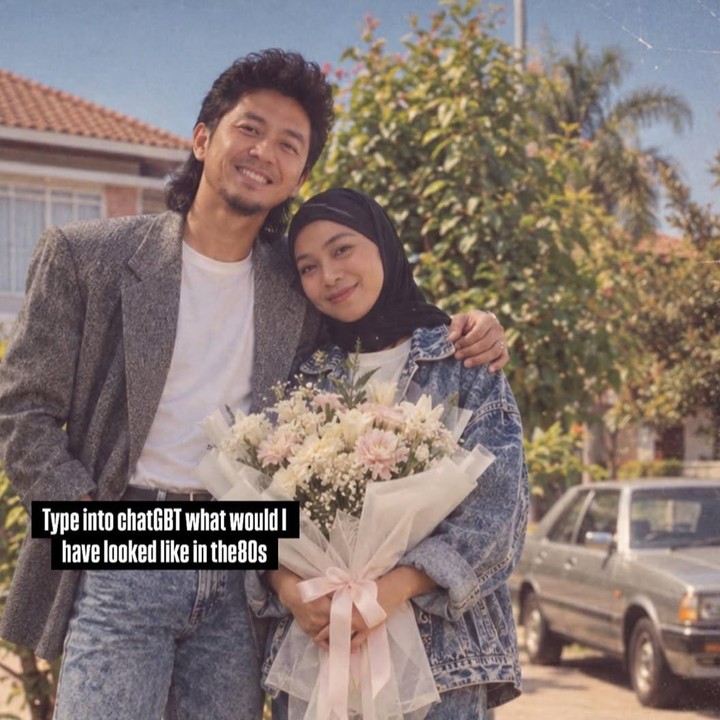 <p>Ananda Omesh dan Dian Ayu Lestari juga tak mau ketinggalan ikut tren gaya 80-an, nih, Bunda. Pasangan artis yang satu ini pun memperlihatkan hasil fotonya yang tampak romantis. &ldquo;Ketemu pujaan hati <em>@dianayulestari</em>,&rdquo; tulis Omesh, dikutip dari laman Instagram <em>@omeshomesh.&nbsp;</em>(Foto: Instagram @omeshomesh)</p>