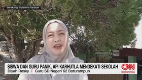 kebakaran hutan Enrekang, Gunung Lakawan, karhutla Enrekang, kebakaran dekat sekolah, guru dan siswa panik, karhutla Kepulauan Riau, Desa Tinjul,