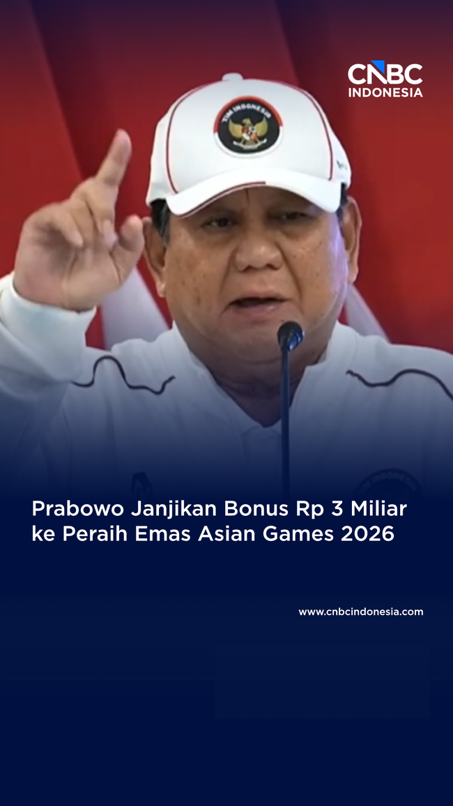 Prabowo Janjikan Bonus Rp 3 Miliar ke Peraih Emas Asian Games 2026