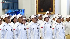 Presiden Prabowo Lepas Kontingen Indonesia Menuju Asian Games ke-20 di Aichi Nagoya.