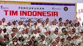 Momen Pengukuhuan Kontingen Indonesia di Asian Games 2026