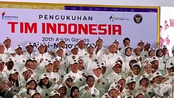 Update Eksklusif Olahraga CNN : Momen Pengukuhuan Kontingen Indonesia di Asian Games 2026