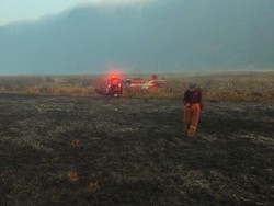 Petugas Gabungan Diterjunkan Padamkan Kebakaran Bromo