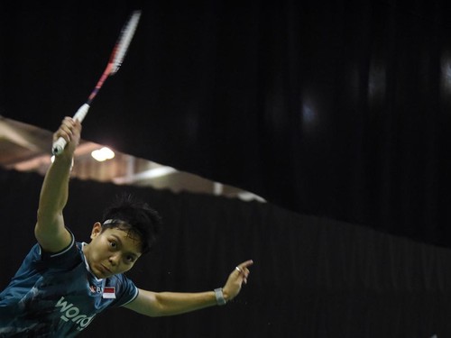 Pebulu tangkis putri Indonesia Siti Fadia Silva Ramadhanti menjalani latihan di Pelatnas PBSI Cipayung, Jakarta, Kamis (10/9/2026). PP PBSI menurunkan 20 pebulu tangkis untuk memperkuat tim bulu tangkis Indonesia pada Asian Games Aichi-Nagoya 2026 di