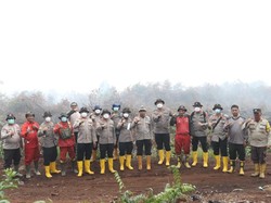 Siswa Sespimmen Polri Tinjau Lahan Bekas Karhutla di Sungai Sembilan, Edukasi Masyarakat