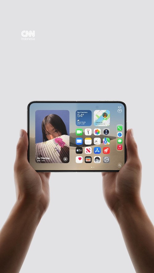 Apple resmi memperkenalkan ponsel lipat pertamanya, iPhone Duo.