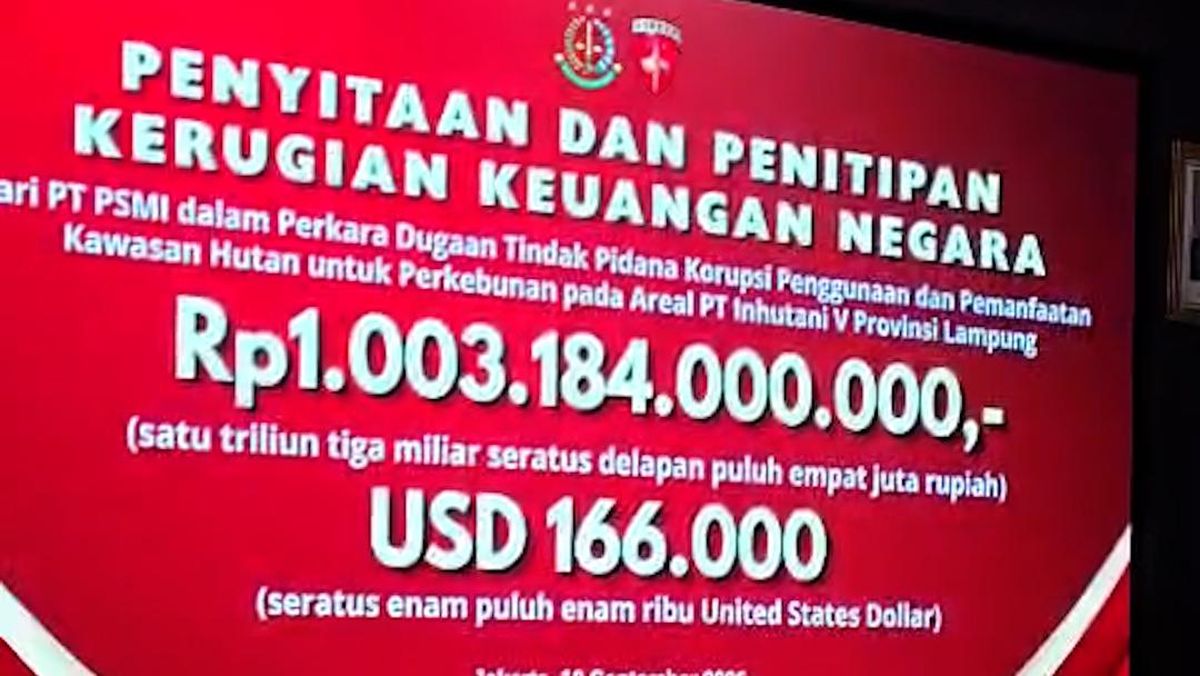 Penampakan Rp1 T Uang Sitaan Kasus Lahan Inhutani V Lampung