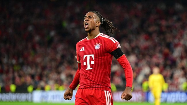 Soccer Football - UEFA Champions League - Bayern Munich v Bodo/Glimt - Allianz Arena, Munich, Germany - September 10, 2026 Bayern Munich's Michael Olise celebrates scoring their fifth goal REUTERS/Angelika Warmuth