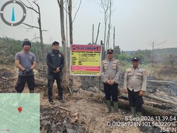Polres Pelalawan Tangkap Tersangka Karhutla 1,5 Hektare di Langgam