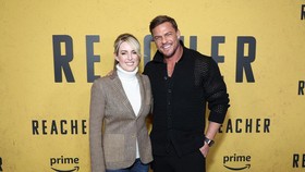 CULVER CITY, CALIFORNIA - DECEMBER 13: Catherine Ritchson and Alan Ritchson attend the red carpet and fan screening for Prime Video's "Reacher" Season Two at Culver Theater on December 13, 2023 in Culver City, California.   Randy Shropshire/Getty Ima