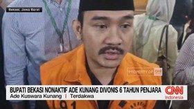 Bupati Bekasi Nonaktif Ade Kunang Divonis 6 Tahun Penjara