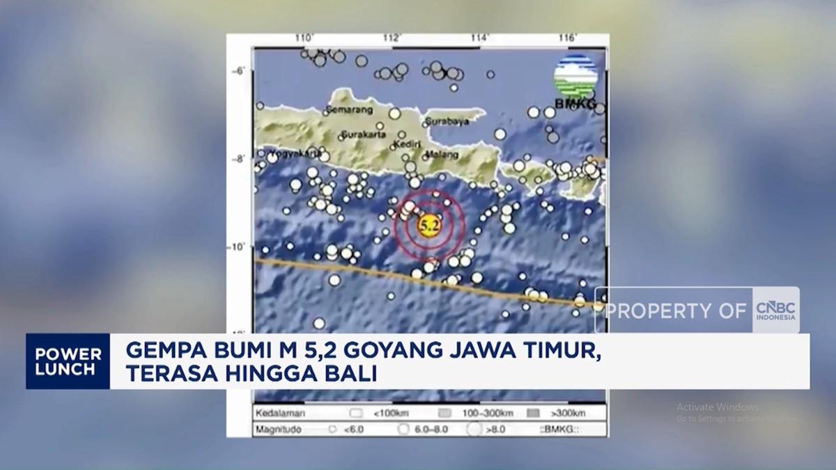 Video: Gempa Bumi M 5,2 Goyang Jawa Timur, Terasa Hingga Bali