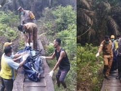Heboh Mayat Pria Ditemukan Membusuk di Jembatan Kebun Warga Kobar