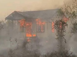 Rumah di Palangka Raya Hangus Terbakar, Api Merembet dari Kebakaran Lahan
