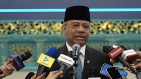 Suahasil Nazara dilantik sebagai Menteri Keuangam Masa Jabatan Periode Tahun 2024-2029, di Istana Negara, Jakarta, Senin (14/9/2026).