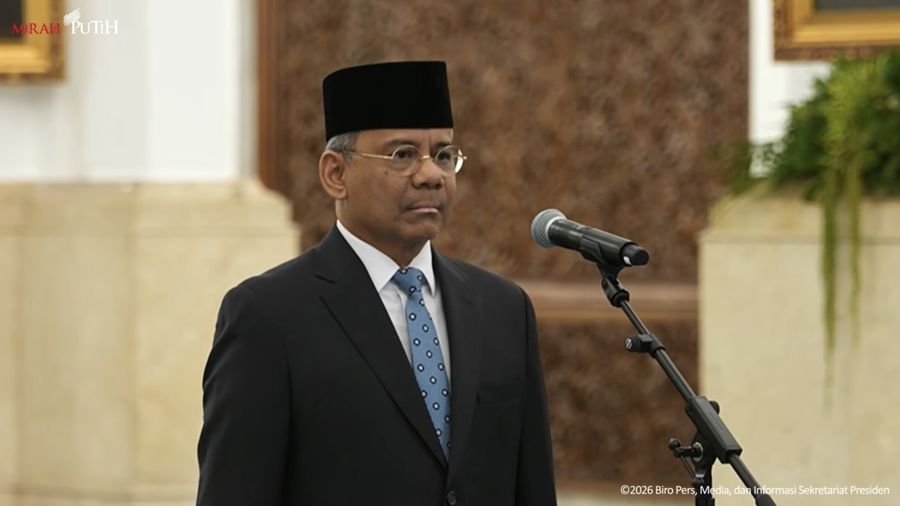 Suahasil Nazara jelang Pelantikan Menteri Kabinet Merah Putih Sisa Masa Jabatan Periode Tahun 2024-2029, di Istana Negara, Jakarta, Senin (14/9/2026). (Tangkapan Layar Youtube/Sekretariat Presiden)