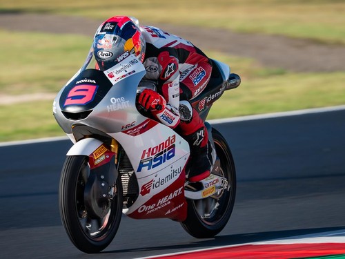 Veda Ega Pratama di Moto3 San Marino 2026.