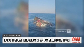 Kapal Tugboat Tenggelam Dihantam Gelombang Tinggi