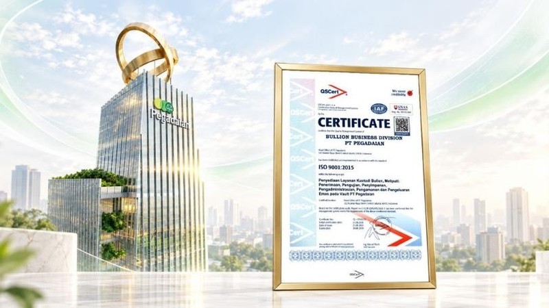 Keamanan Vault Standar Global, Pegadaian Raih Sertifikat ISO 9001:2015