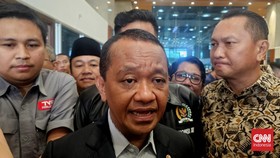 Menteri Energi dan Sumber Daya Mineral (ESDM) Bahlil Lahadalia ketika ditemui di Kompleks Parlemen, Senayan, Jakarta, Rabu (16/9).