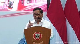 Gubernur DKI Jakarta Pramono Anung Resmikan LRT Jakarta Jalur Kelapa Gading-Manggarai.