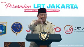 Presiden Prabowo Subianto Resmikan LRT Jakarta Jalur Kelapa Gading-Manggarai.