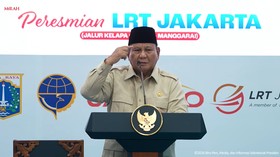 Presiden Prabowo Subianto Resmikan LRT Jakarta Jalur Kelapa Gading-Manggarai.