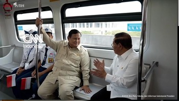 Presiden RI Prabowo Subianto meresmikan LRT Jakarta Jalur Kelapa Gading-Manggarai pada Rabu (16/9).