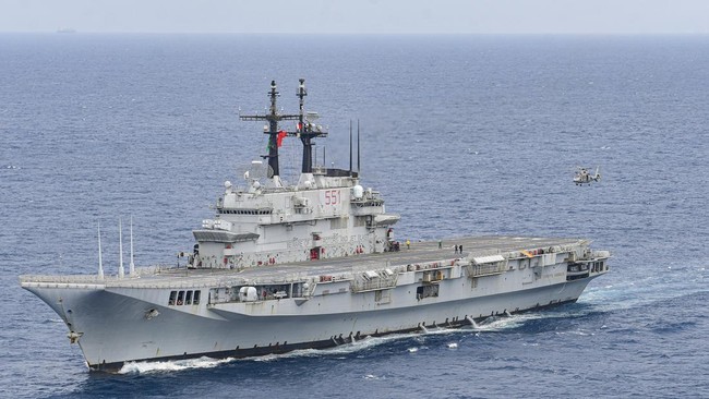 Kapal induk ITS Giuseppe Garibaldi-551 Tiba di Perairan Indonesia