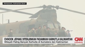 CH-47 Chinook, helikopter Jepang, karhutla Kalimantan, kebakaran hutan Kalimantan, Mempawah, bom air karhutla, bantuan Jepang, LST 3 Kunisaki,