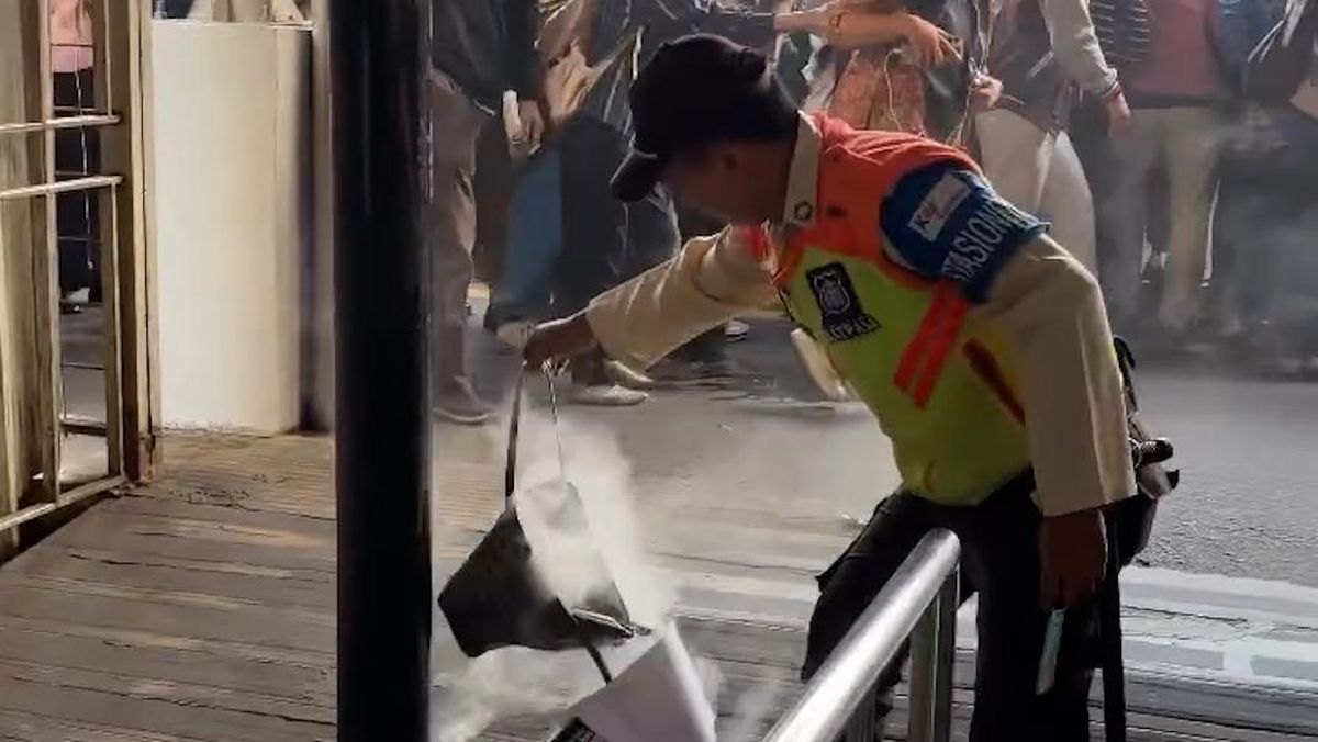 Detik-detik Asap dari Tas Penumpang Picu Kepanikan di KRL Rawa Buntu