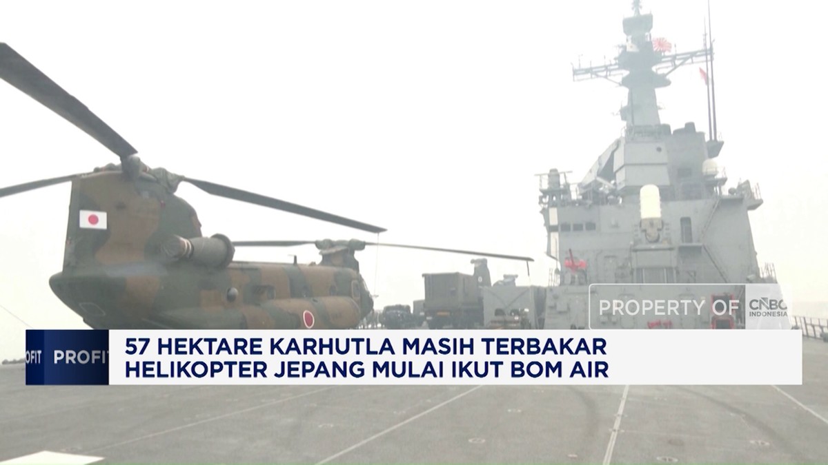 57 Hektare Karhutla Masih Terbakar Helikopter Jepang Ikut Bom Air
